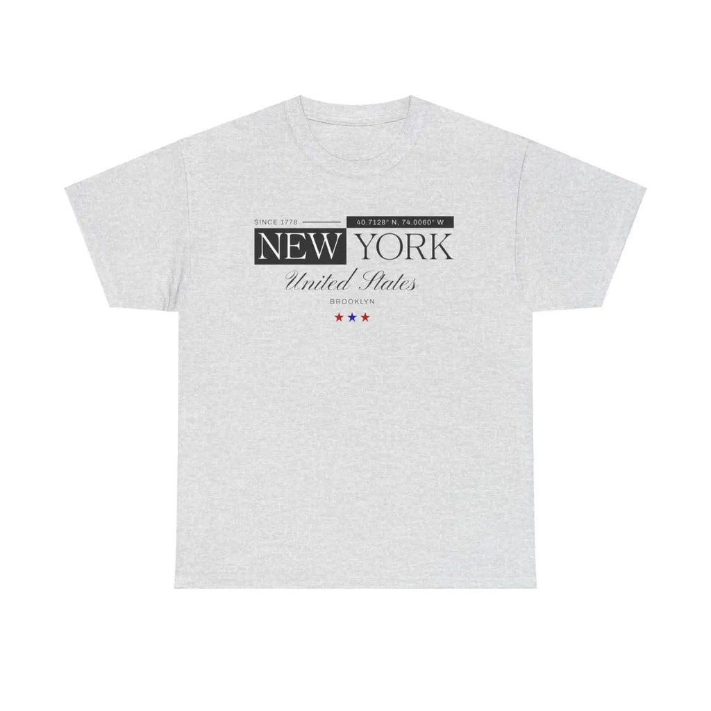 Unisex Heavy Cotton Tee - New York Brooklyn Style - DipaliZ