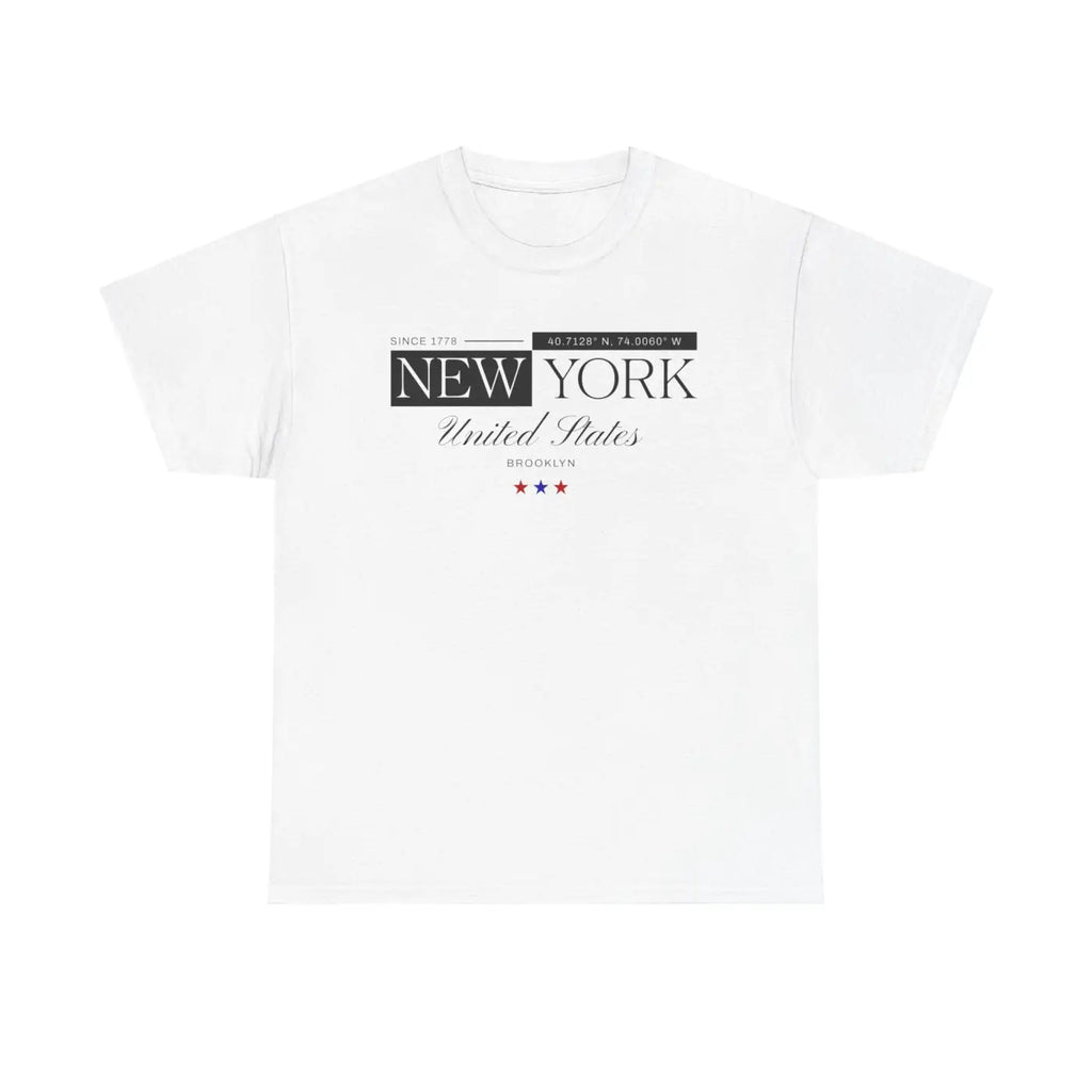Unisex Heavy Cotton Tee - New York Brooklyn Style - DipaliZ