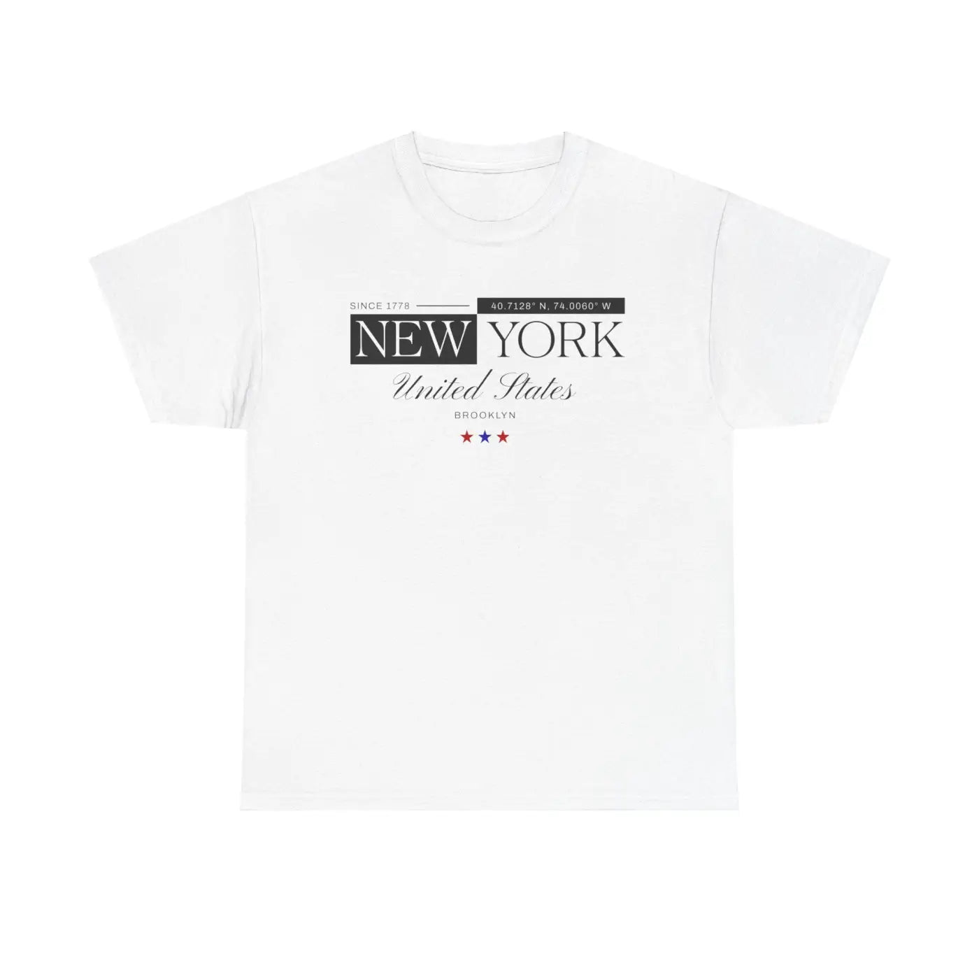 Unisex Heavy Cotton Tee - New York Brooklyn Style - DipaliZ