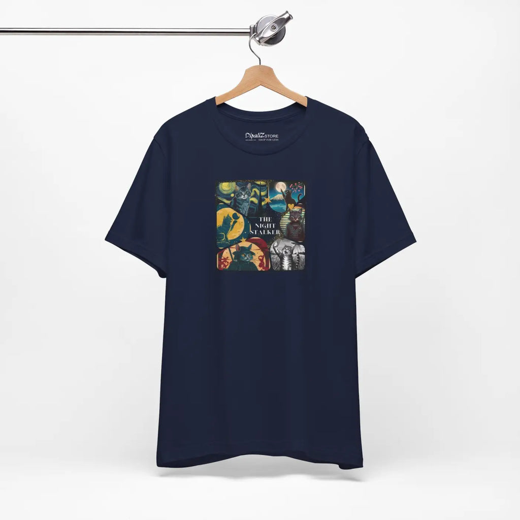 Ninja Cat Night Stalker Tee - Unisex Cotton Shirt - DipaliZ
