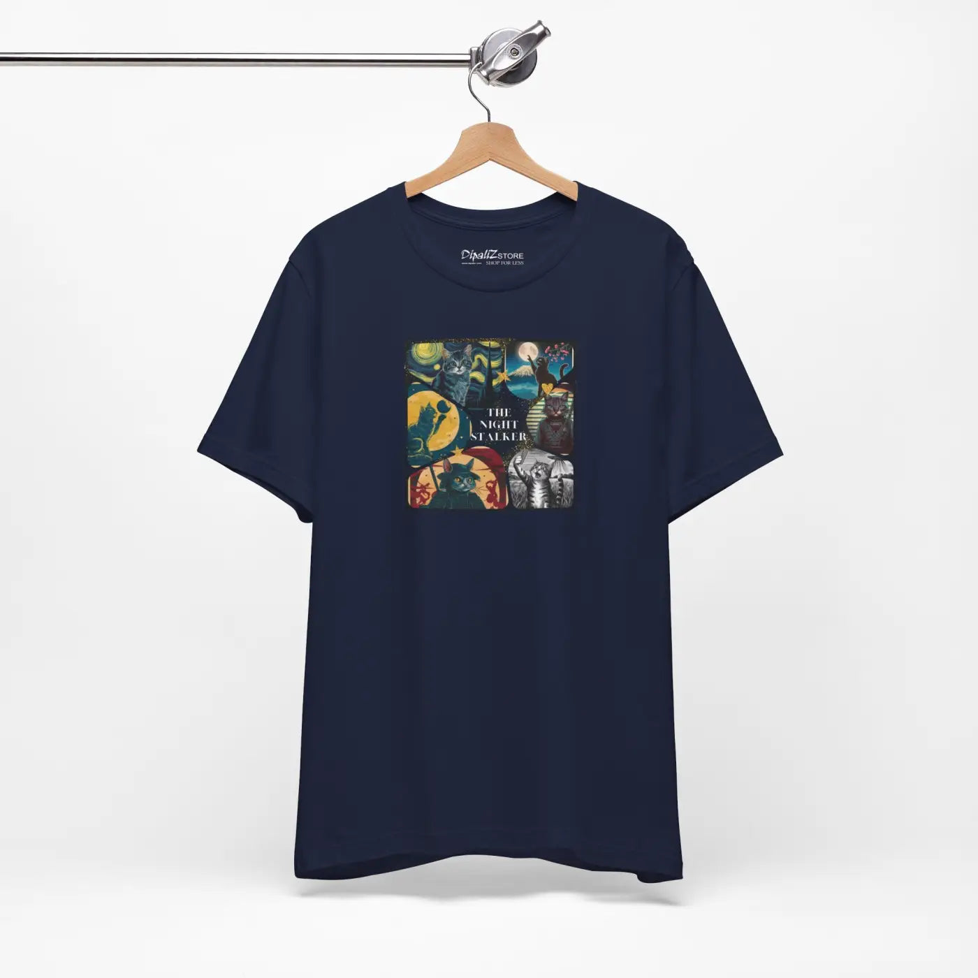 Ninja Cat Night Stalker Tee - Unisex Cotton Shirt - DipaliZ