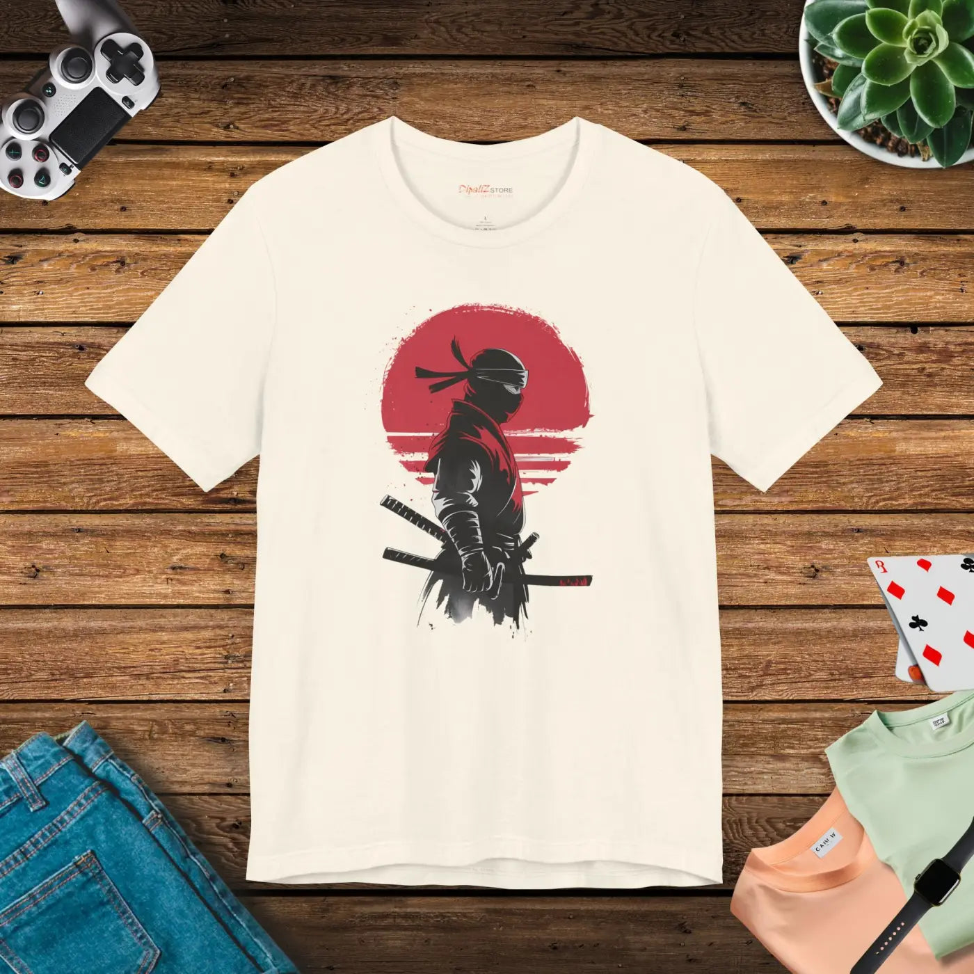 Unisex Jersey Short Ninja Tee - Soft Cotton Comfort - DipaliZ