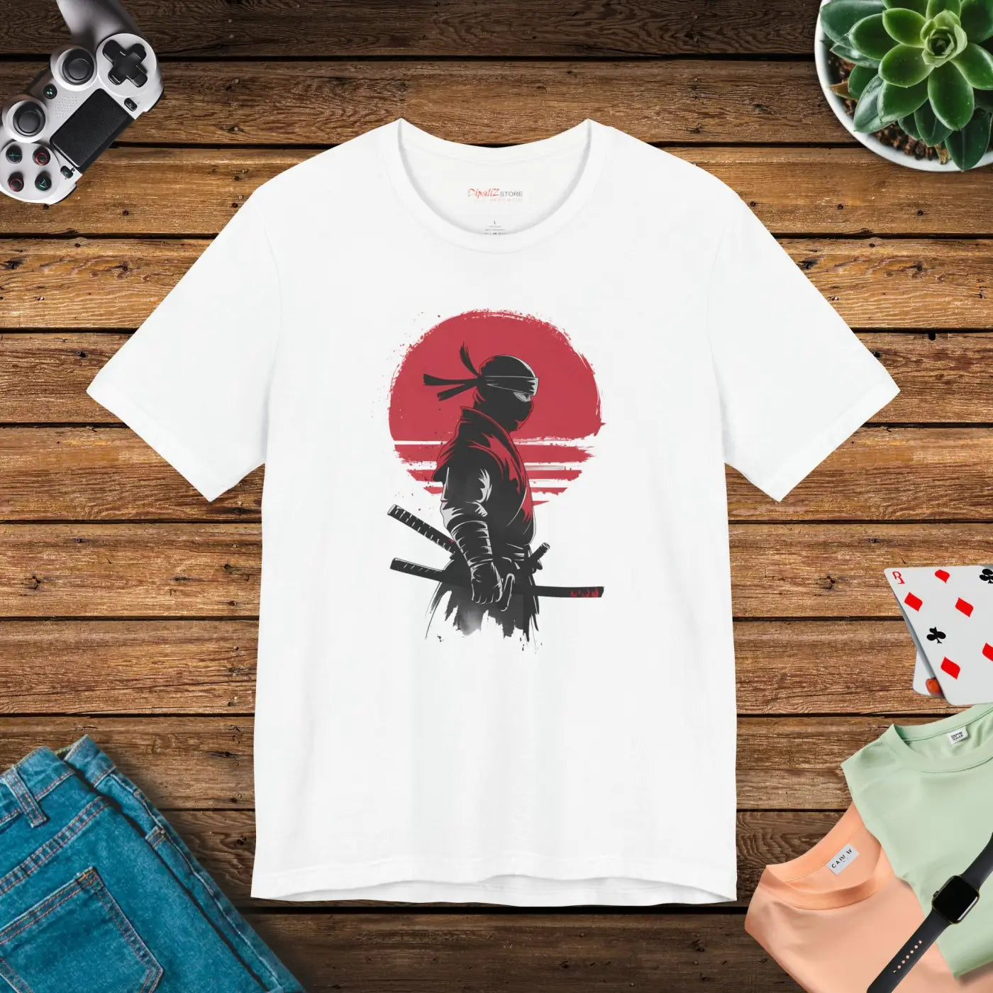Unisex Jersey Short Ninja Tee - Soft Cotton Comfort - DipaliZ