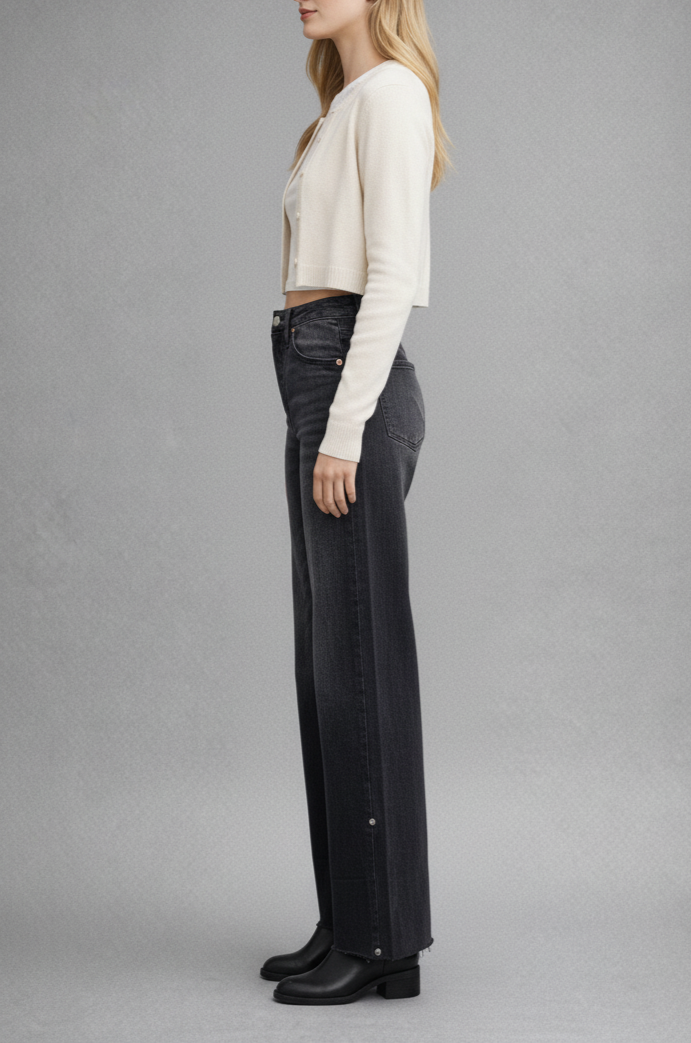 Elodie INSEAM TRANSFORM TUMMY CONTROL HIGH RISE A-LINE WIDE JEANS
