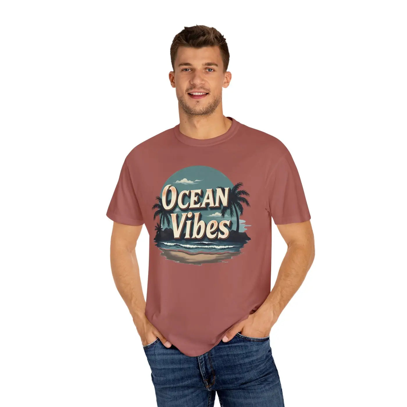 Ocean Vibes Unisex Garment-Dyed T-Shirt - Summer Ready - DipaliZ