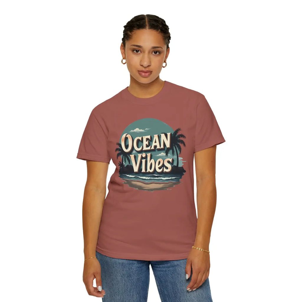 Ocean Vibes Unisex Garment-Dyed T-Shirt - Summer Ready - DipaliZ