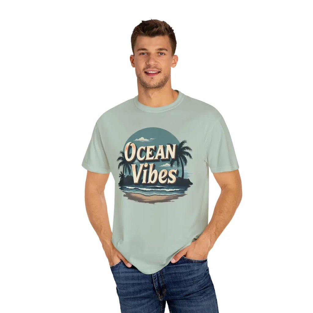 Ocean Vibes Unisex Garment-Dyed T-Shirt - Summer Ready - DipaliZ