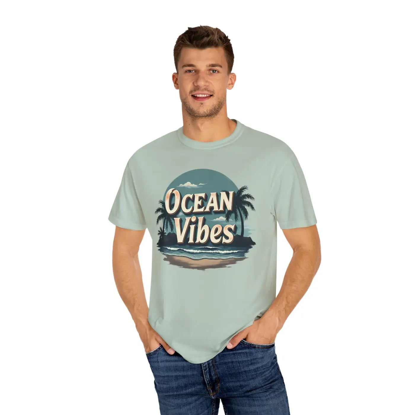 Ocean Vibes Unisex Garment-Dyed T-Shirt - Summer Ready - DipaliZ