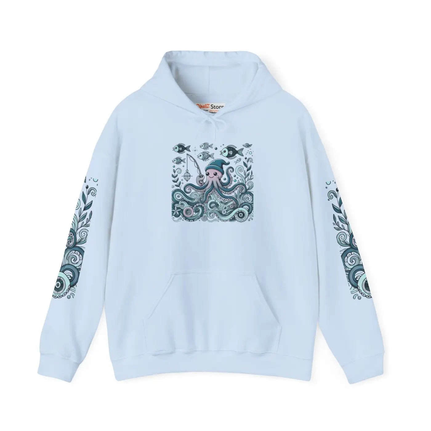 Oceanic Adventure Hoodie - Whale Art Beach Vibes - DipaliZ