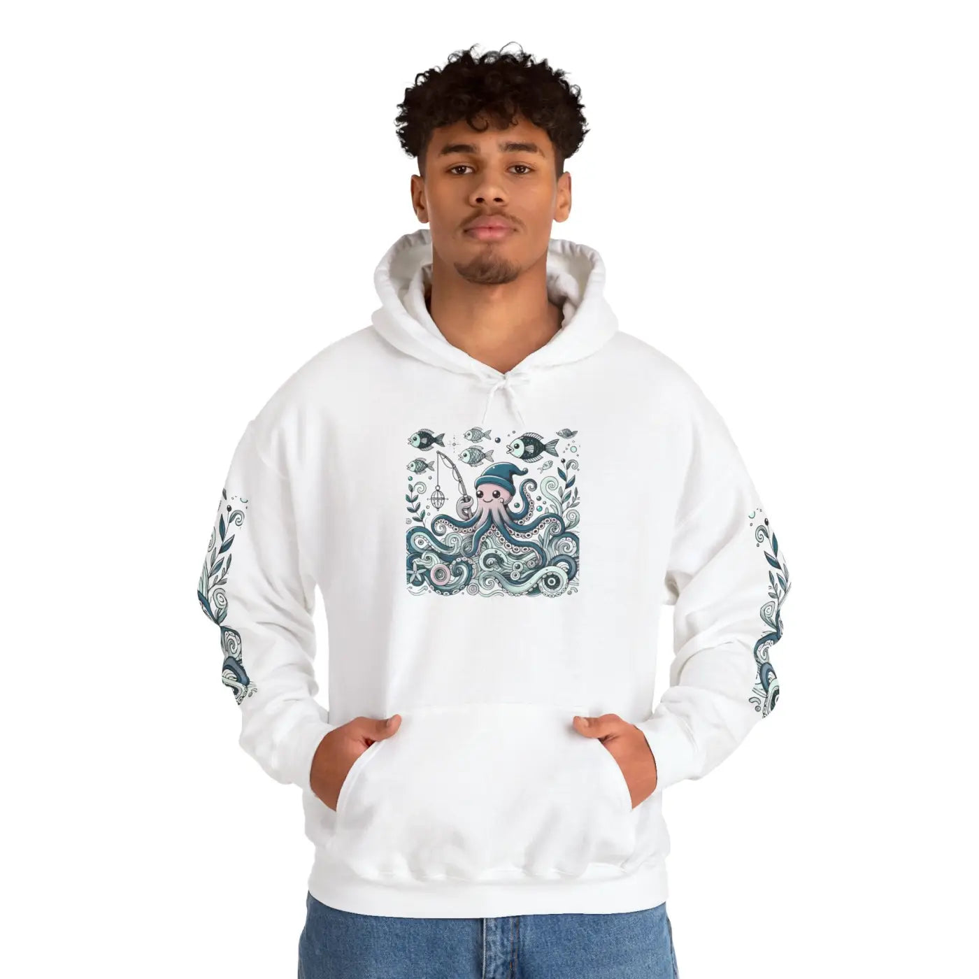 Oceanic Adventure Hoodie - Whale Art Beach Vibes - DipaliZ