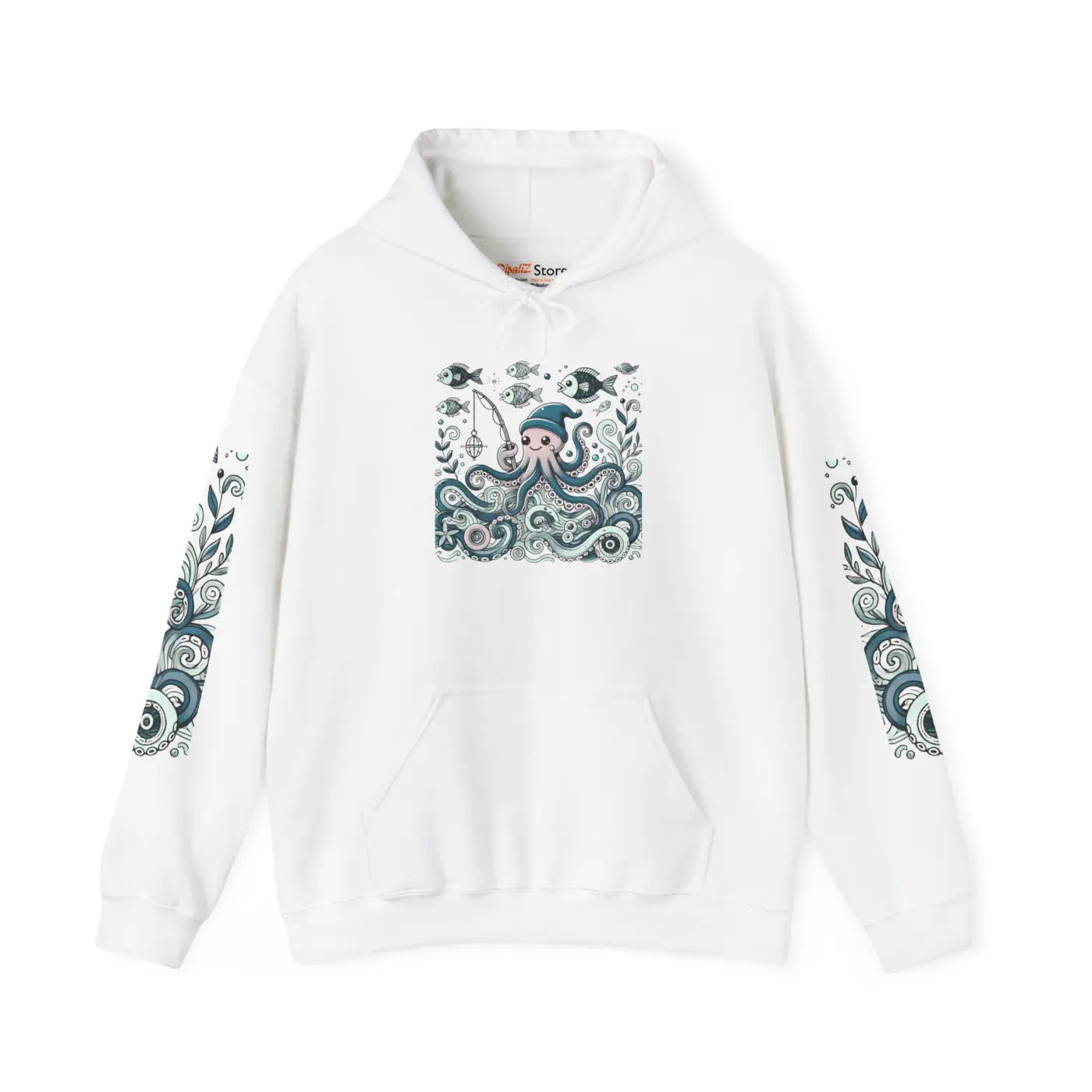 Oceanic Adventure Hoodie - Whale Art Beach Vibes - DipaliZ
