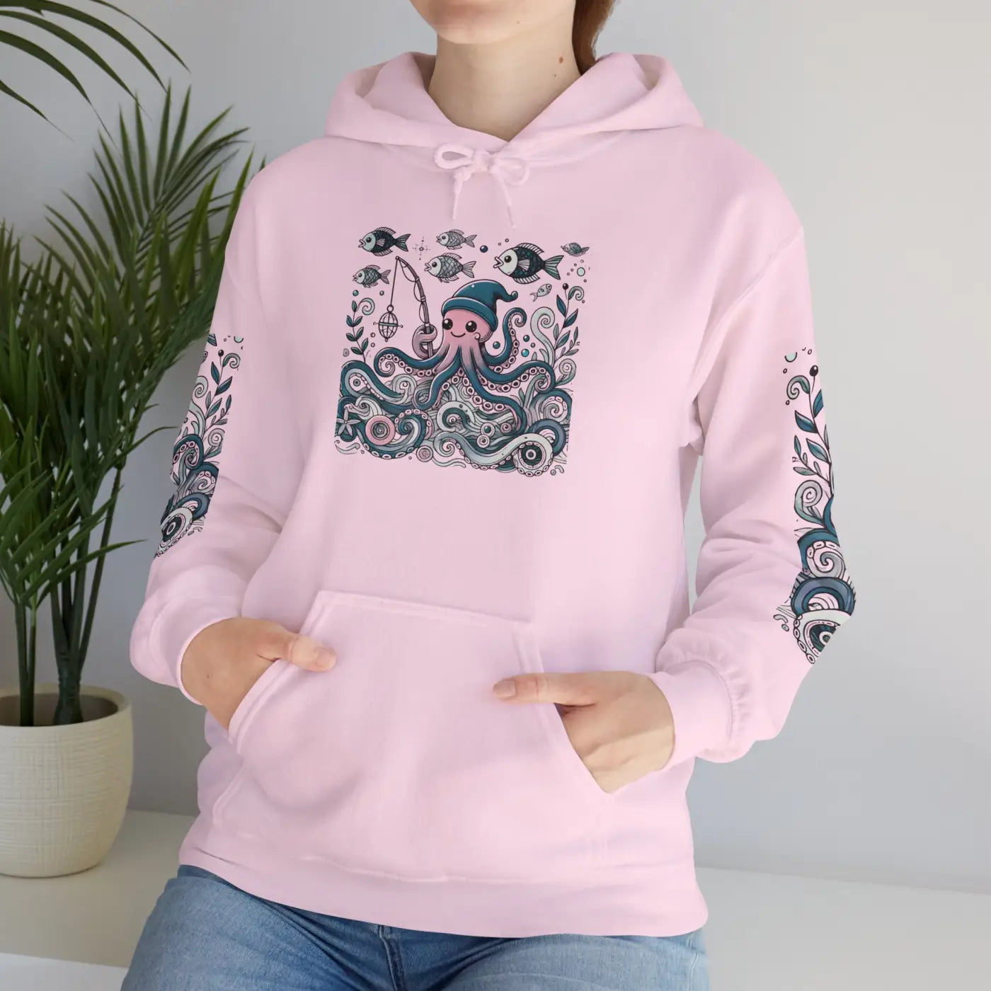 Oceanic Adventure Hoodie - Whale Art Beach Vibes - DipaliZ
