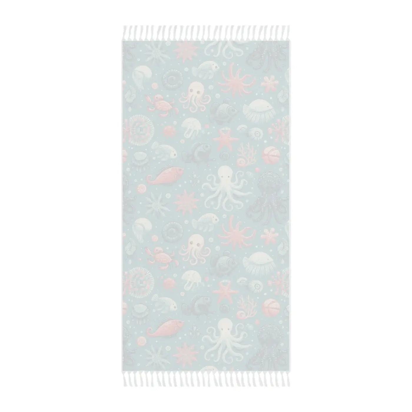 Boho Beach Bliss Vibrant Beach Cloth - Marine Life Design - DipaliZ