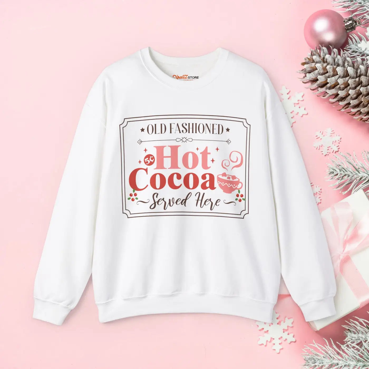 Old Fashioned Hot Cocoa Heavy Blend Crewneck Sweatshirt - DipaliZ