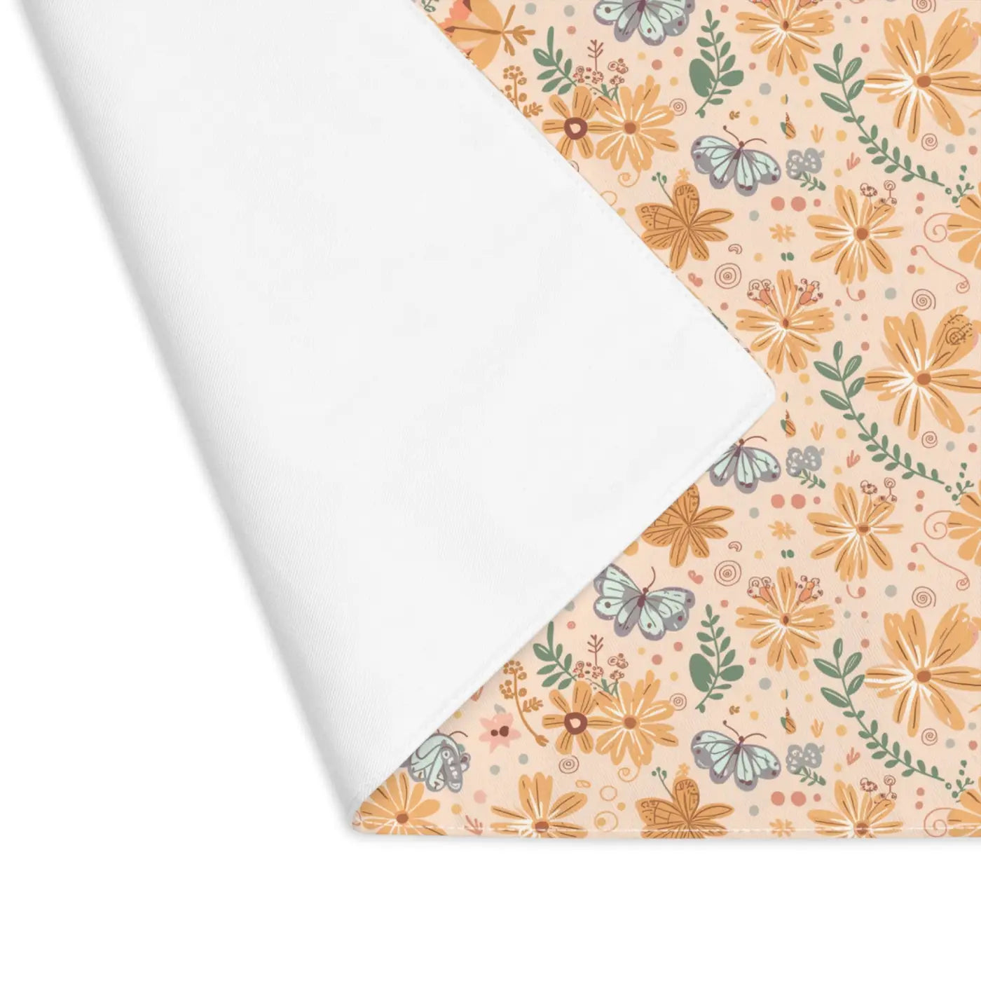 Butterfly Floral Placemats - Orange Pattern for Dining - DipaliZ