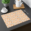 Butterfly Floral Placemats - Orange Pattern for Dining - DipaliZ
