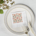 Three-Ply White Paper Napkins - Orange Butterfly Floral - DipaliZ