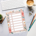Orange Flowers Daily Planner - Blossom Design Organizer - DipaliZ