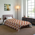 Orange Geometric Pattern Comforter - Plush Softness - DipaliZ