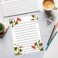 Vibrant Orange Trumpet Flowers Notepad - Creative Notes - DipaliZ