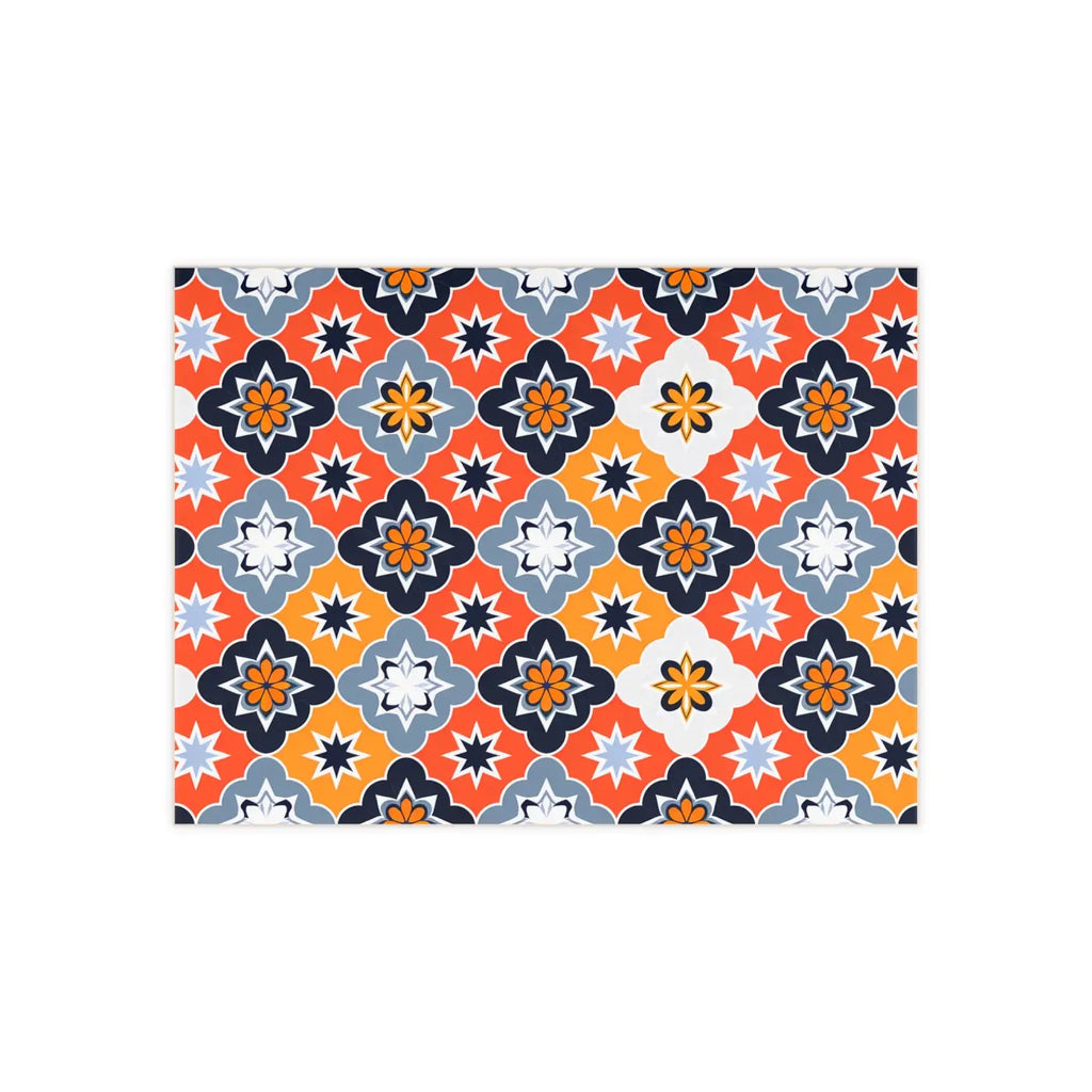 Ceramic Photo Tile - Striking Black Geometric Modern Elegance - DipaliZ