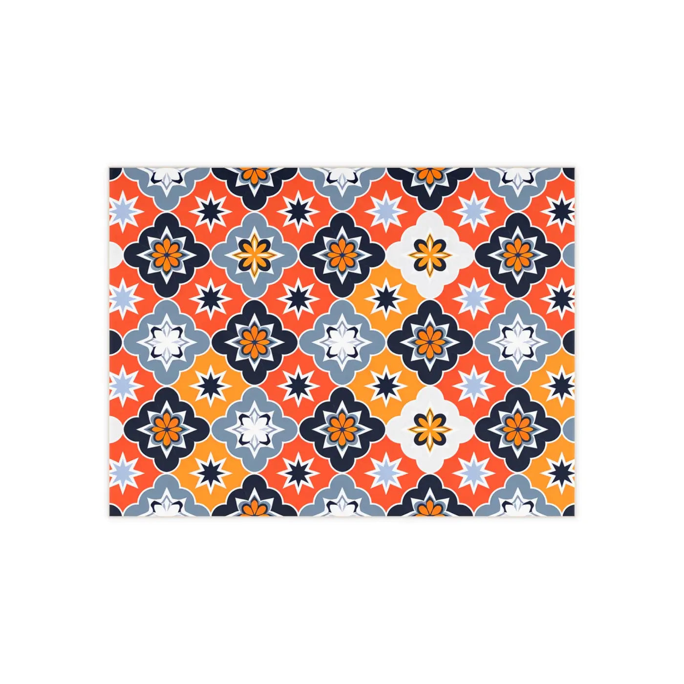 Ceramic Photo Tile - Striking Black Geometric Modern Elegance - DipaliZ