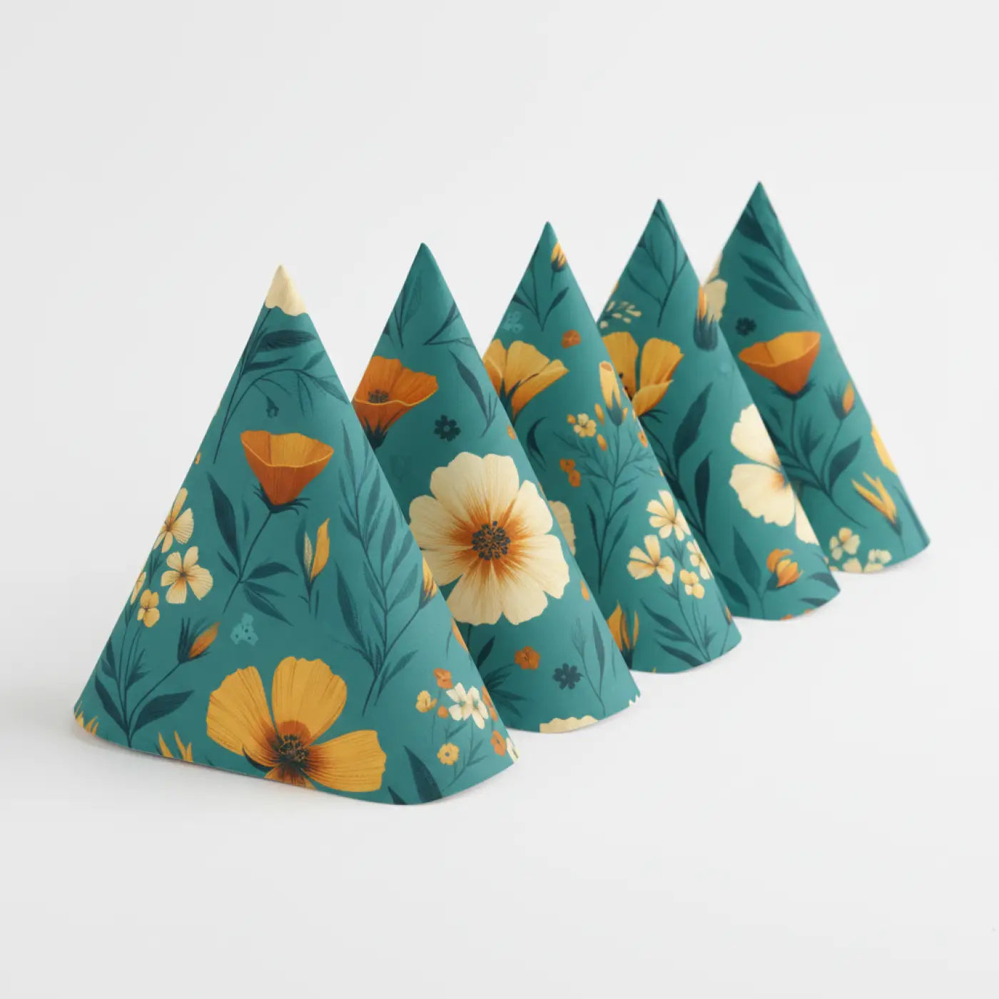 Orange and yellow flowers, Napkins, 4-set