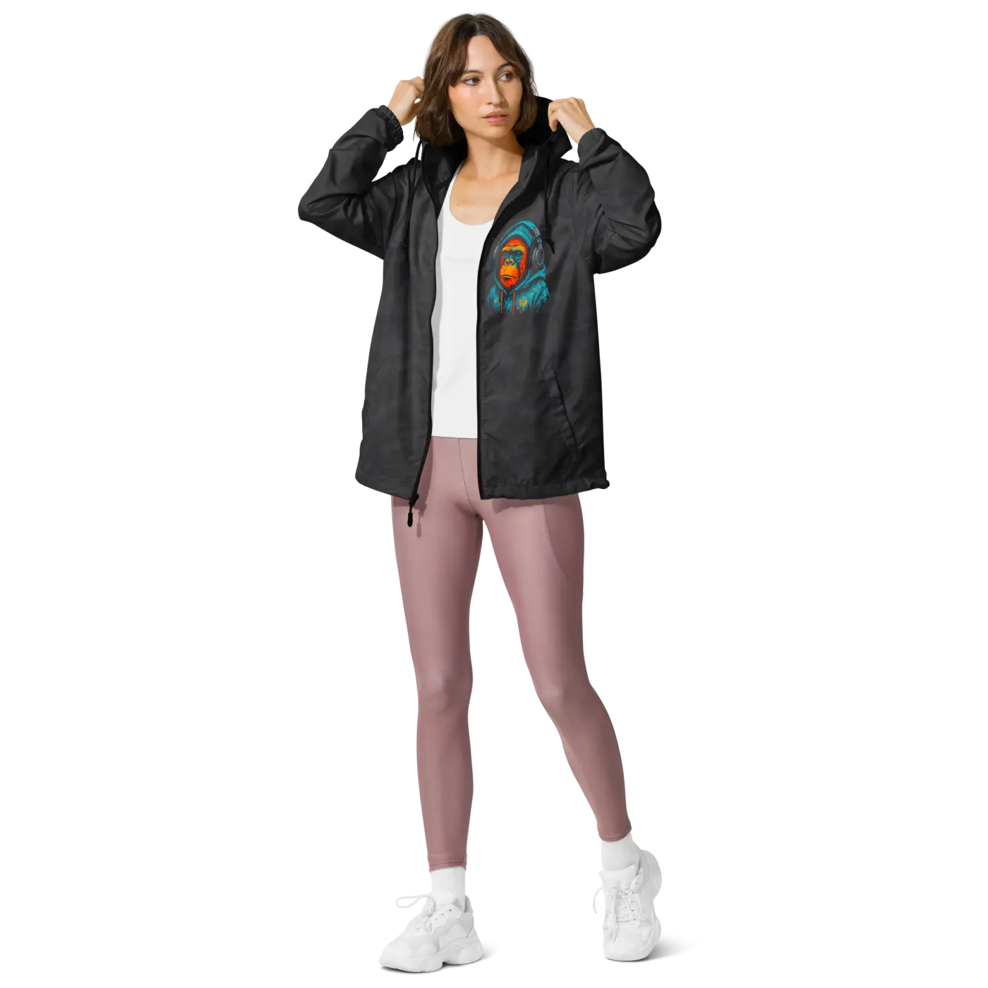 Unisex Lightweight Zip Windbreaker - Featherlight Shield - DipaliZ