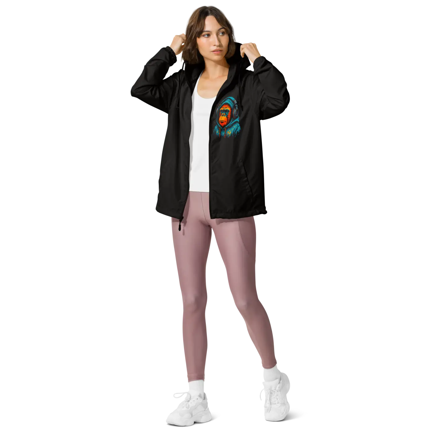 Unisex Lightweight Zip Windbreaker - Featherlight Shield - DipaliZ