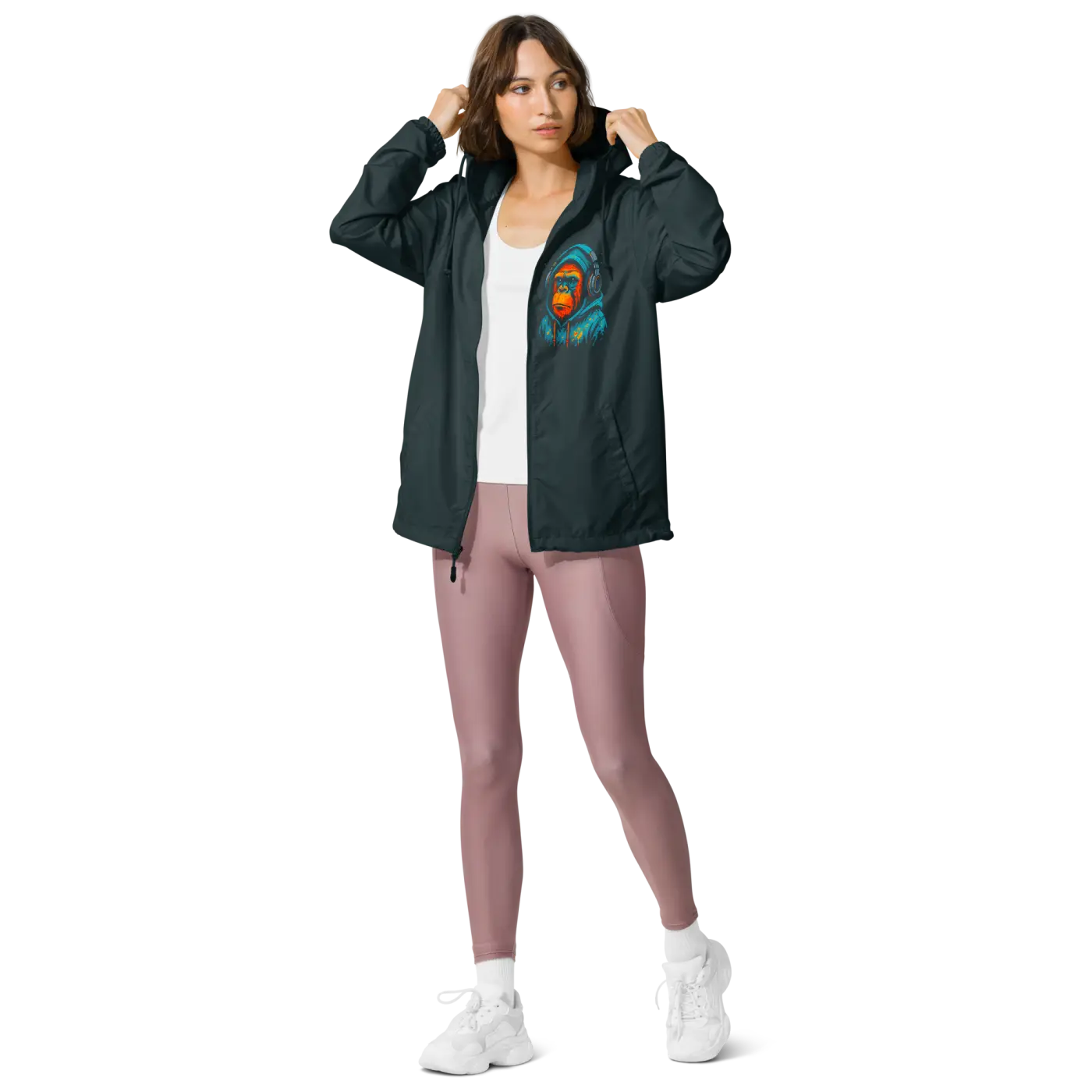 Unisex Lightweight Zip Windbreaker - Featherlight Shield - DipaliZ