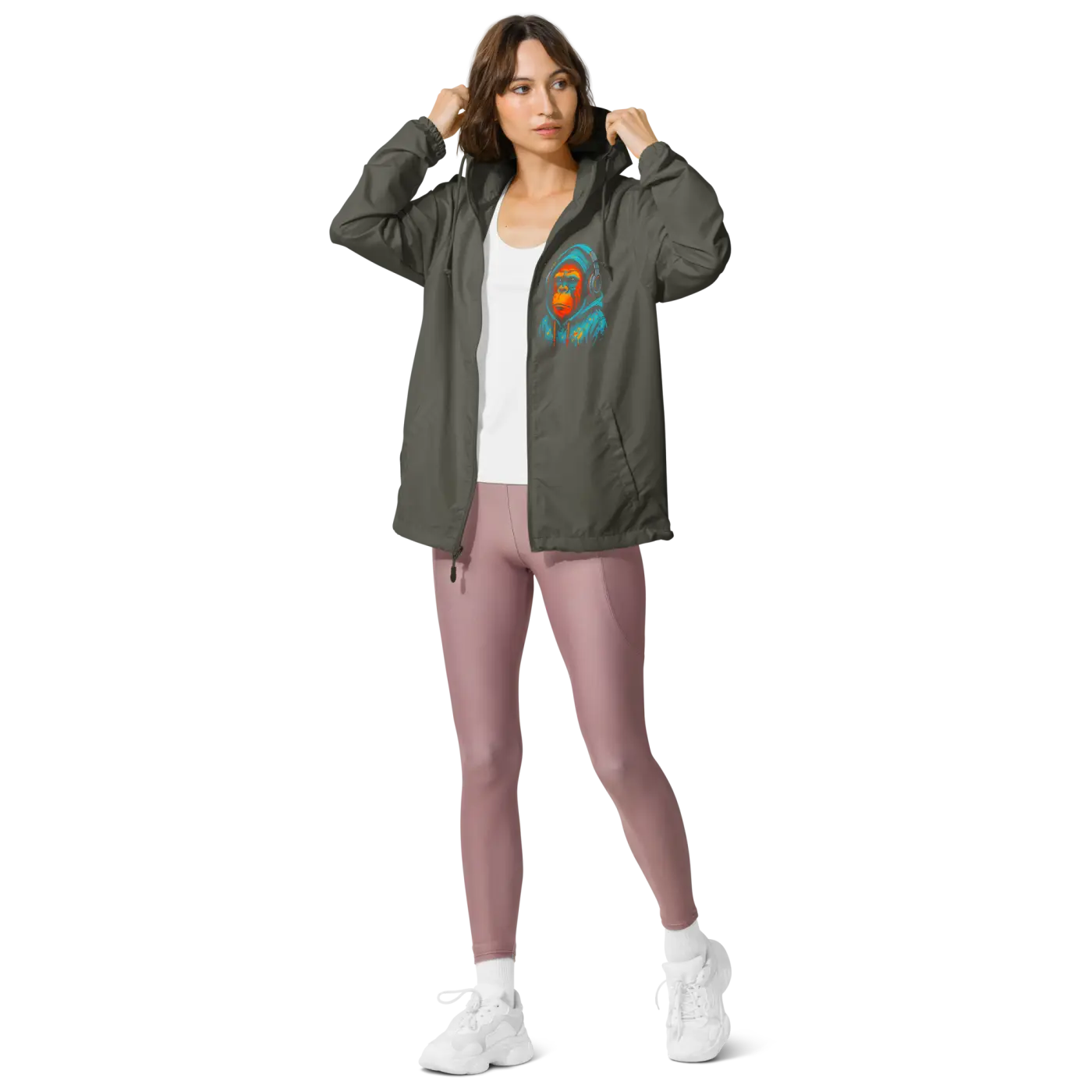 Unisex Lightweight Zip Windbreaker - Featherlight Shield - DipaliZ