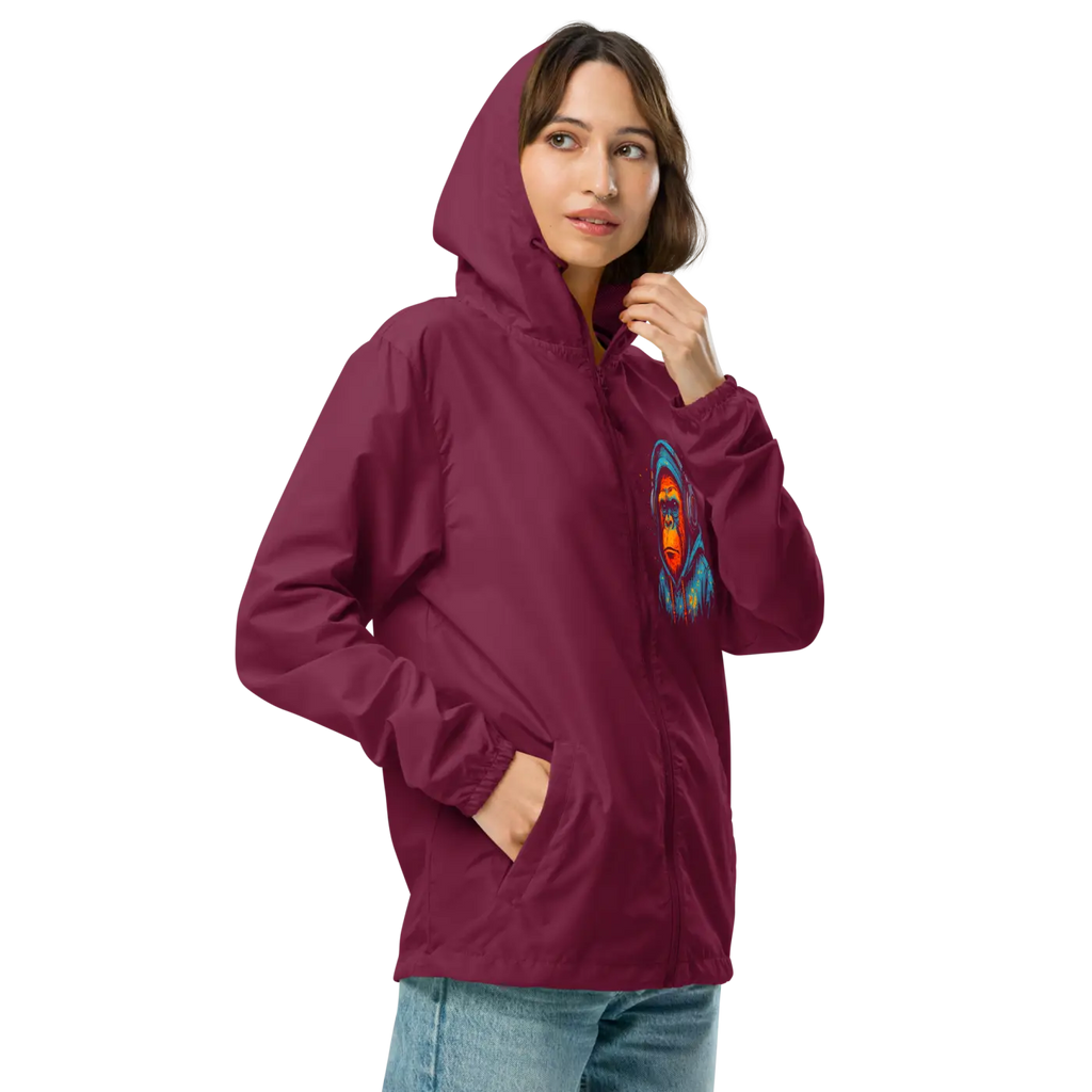 Unisex Lightweight Zip Windbreaker - Featherlight Shield - DipaliZ