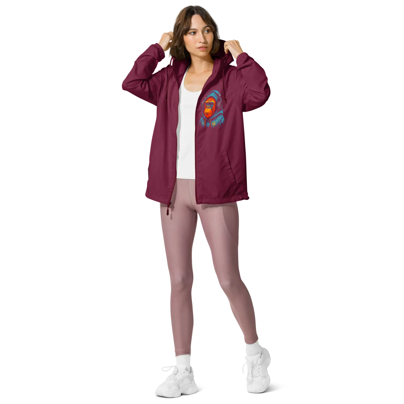 Unisex Lightweight Zip Windbreaker - Featherlight Shield - DipaliZ