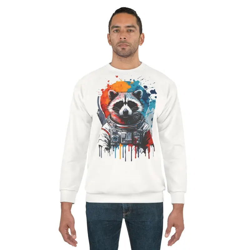 Racoon Space Suit Sweatshirt - All Over Print Unisex - DipaliZ