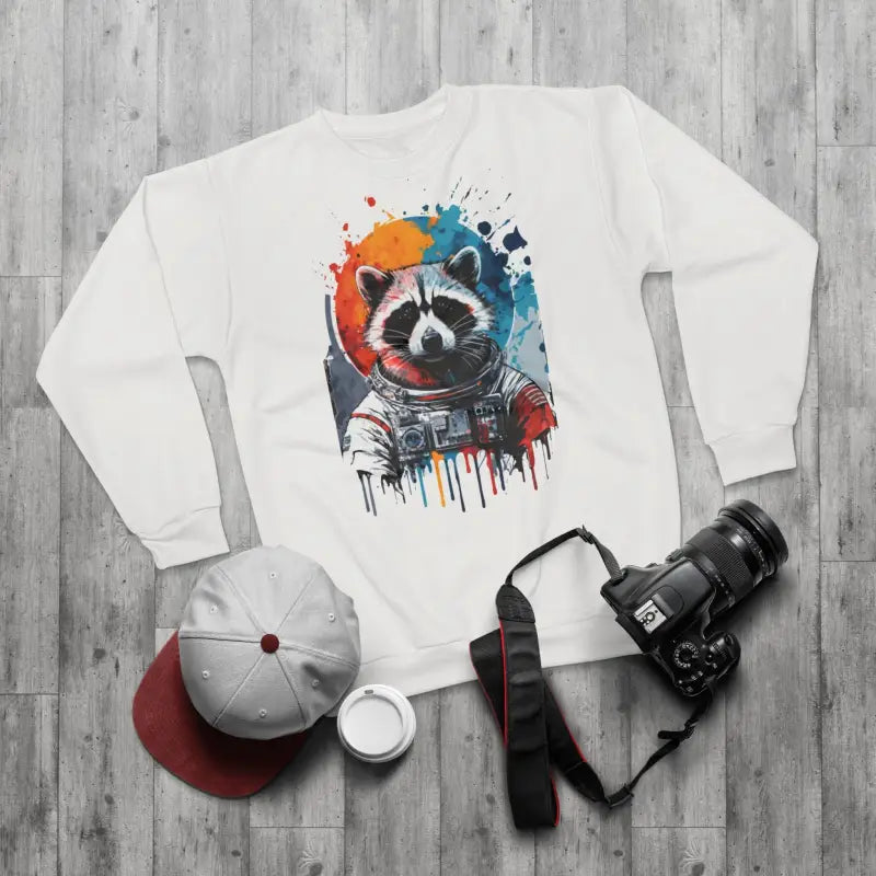 Racoon Space Suit Sweatshirt - All Over Print Unisex - DipaliZ