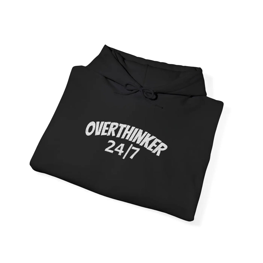 Unisex Hoodie Sweatshirt - Overthinker Plush Cotton-Polyester - DipaliZ