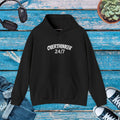Unisex Hoodie Sweatshirt - Overthinker Plush Cotton-Polyester - DipaliZ