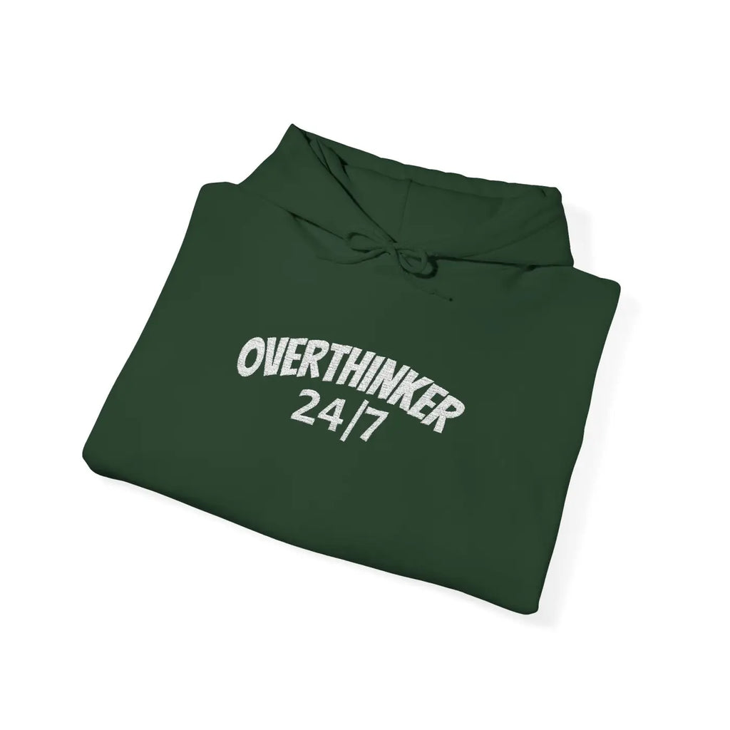 Unisex Hoodie Sweatshirt - Overthinker Plush Cotton-Polyester - DipaliZ