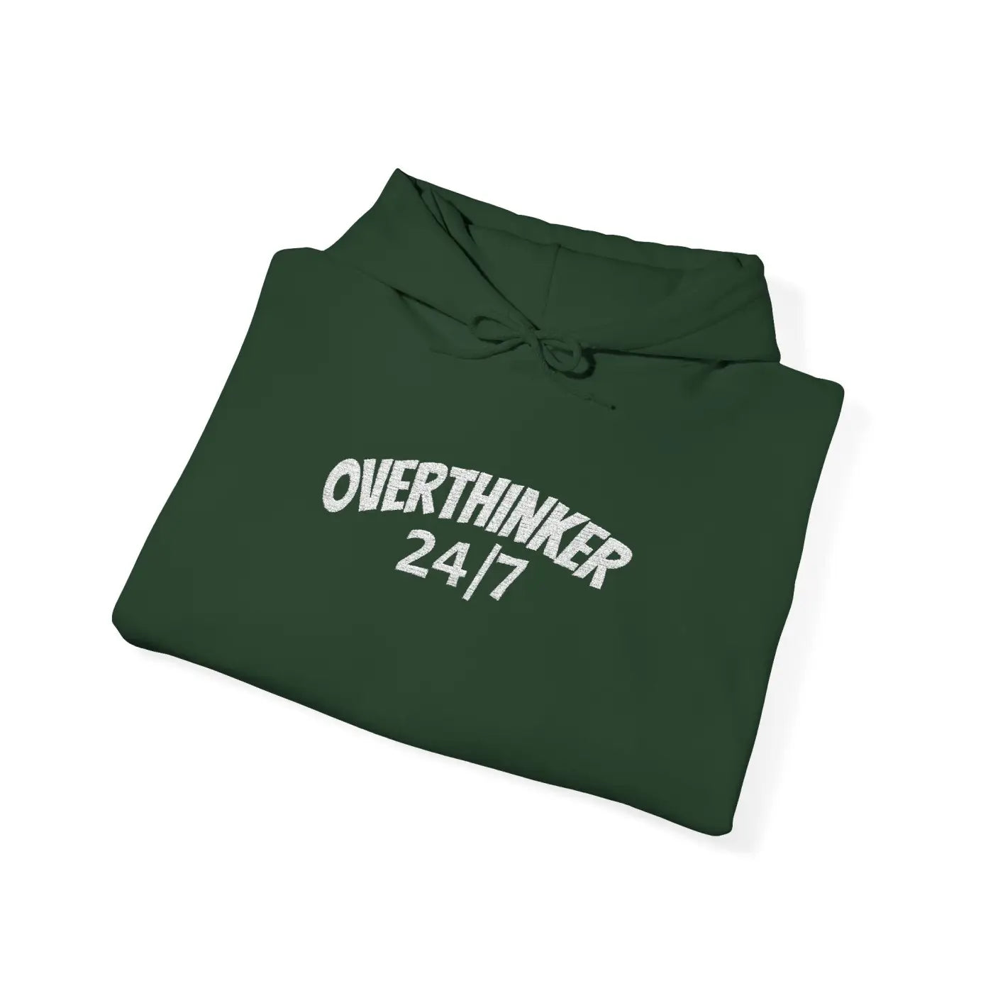 Unisex Hoodie Sweatshirt - Overthinker Plush Cotton-Polyester - DipaliZ