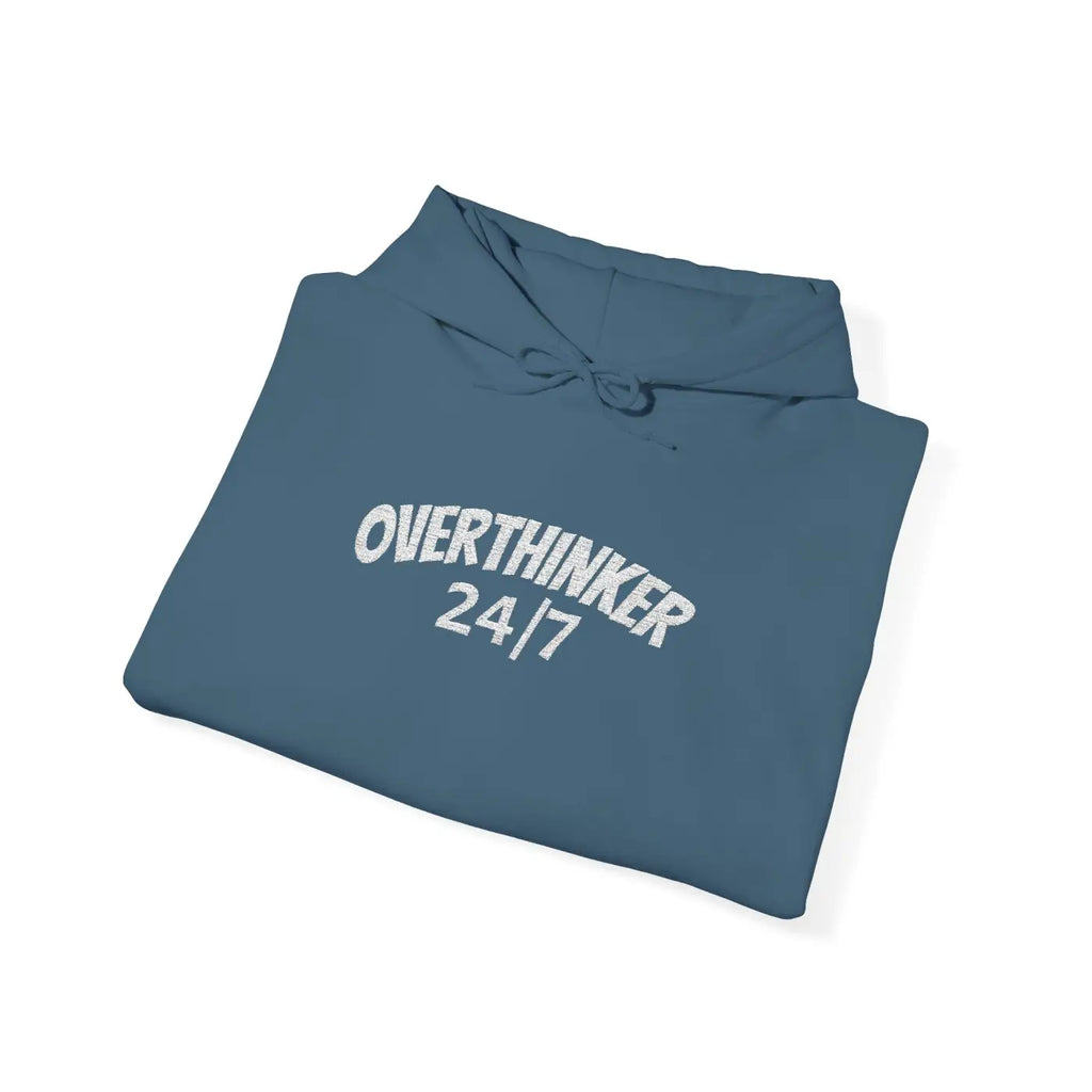 Unisex Hoodie Sweatshirt - Overthinker Plush Cotton-Polyester - DipaliZ