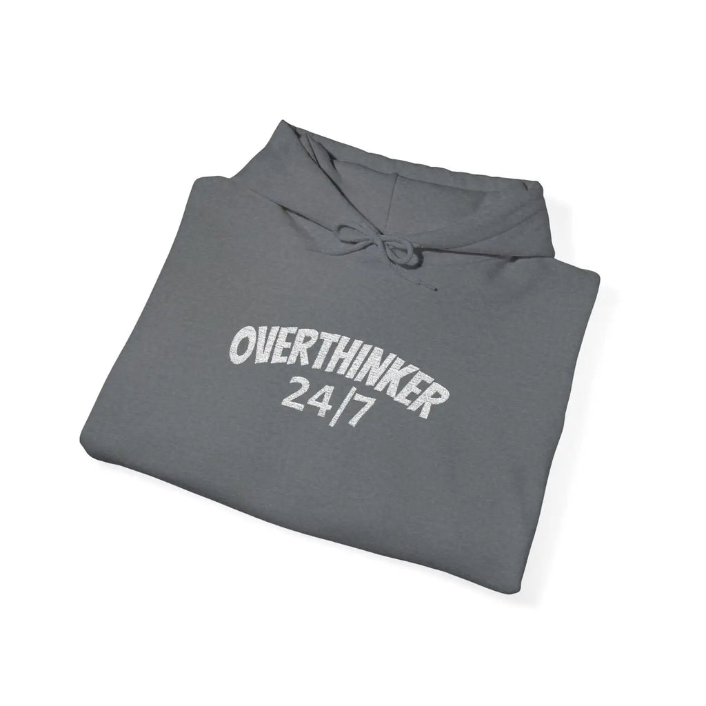 Unisex Hoodie Sweatshirt - Overthinker Plush Cotton-Polyester - DipaliZ