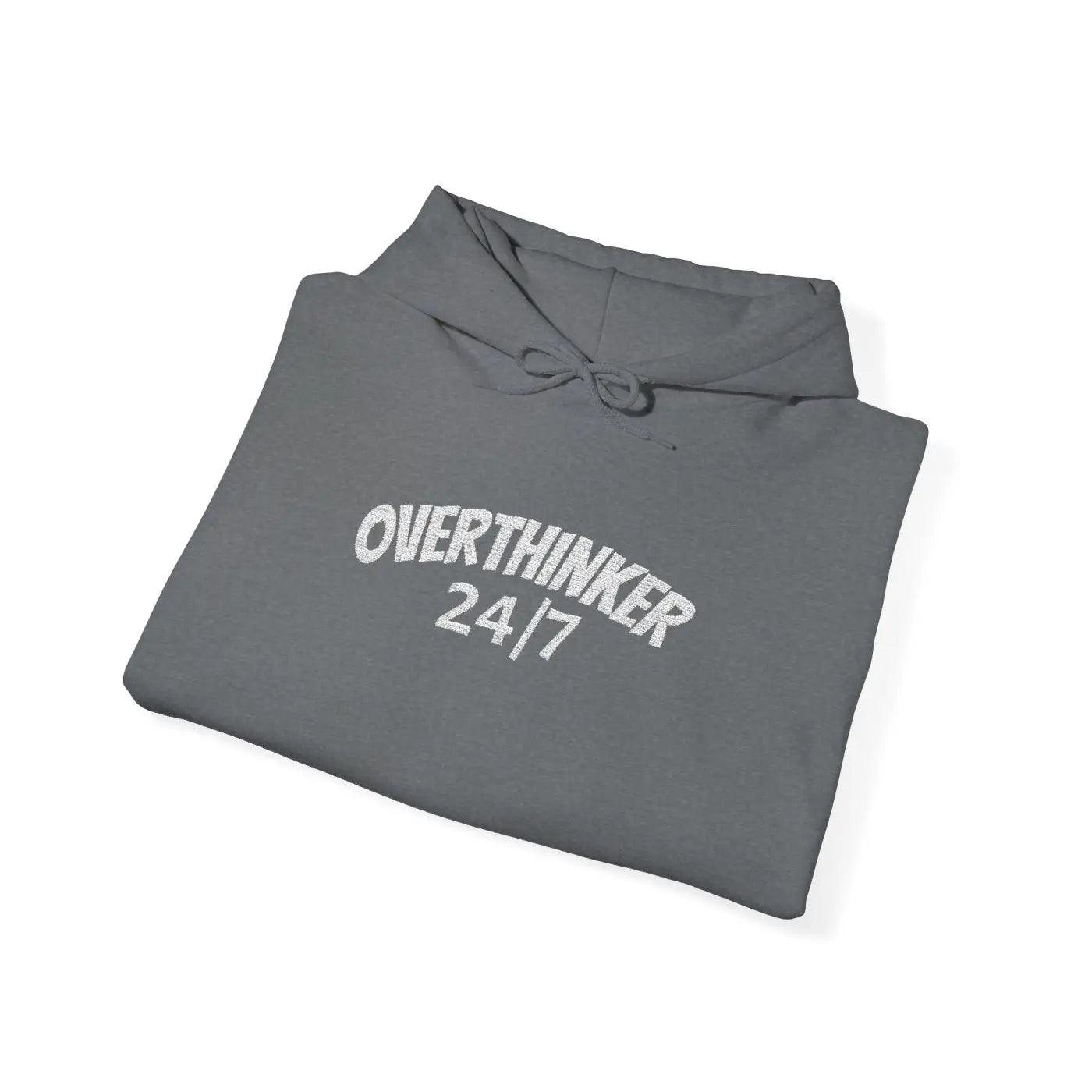 Unisex Hoodie Sweatshirt - Overthinker Plush Cotton-Polyester - DipaliZ