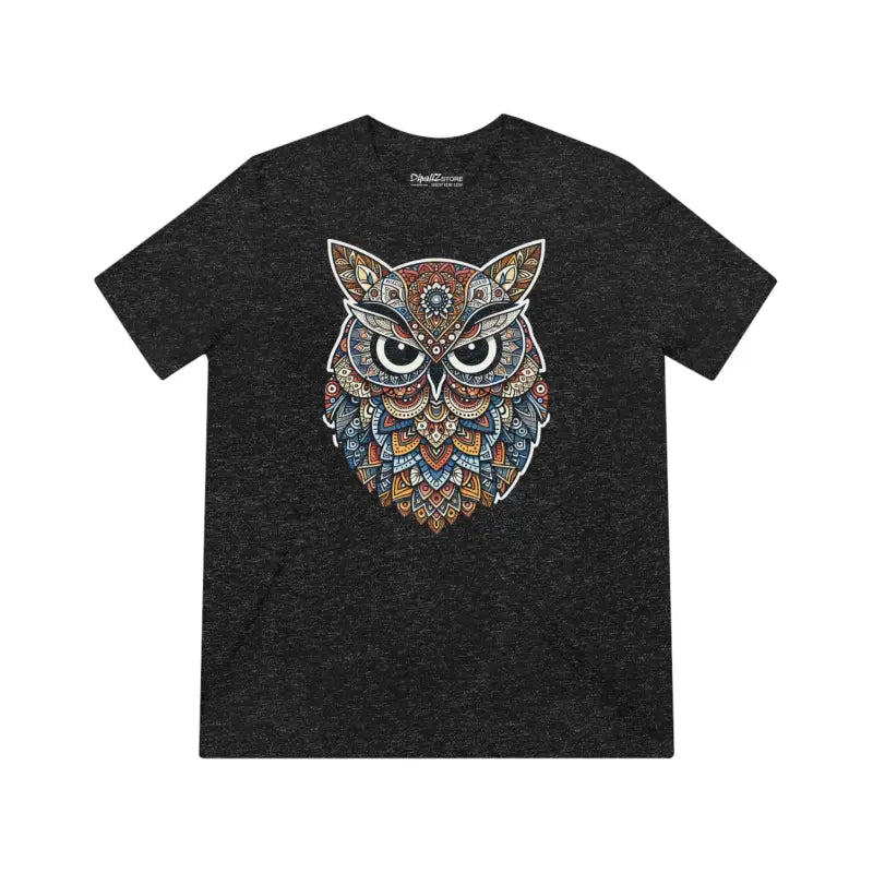 Majestic Owl Triblend Tee - Intricate Art Design - DipaliZ