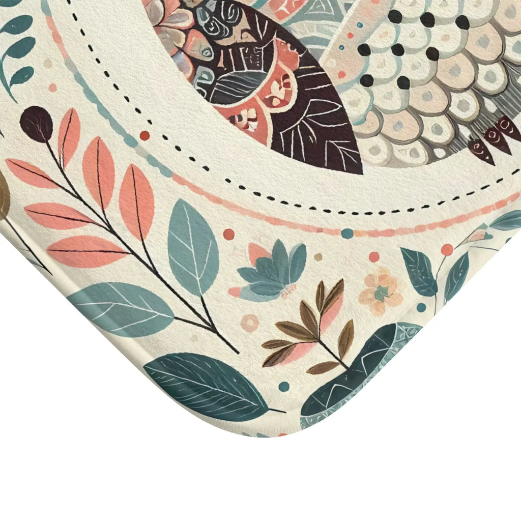 Pastel Flora Bath Mat - Memory Foam Comfort - DipaliZ