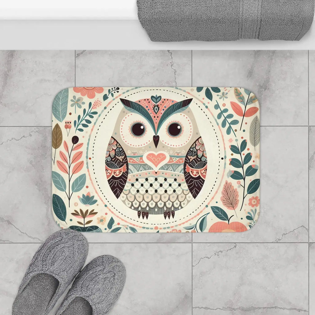 Pastel Flora Bath Mat - Memory Foam Comfort - DipaliZ