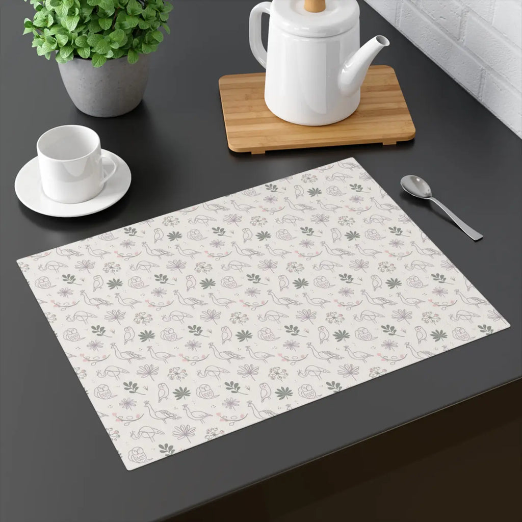 Durable Cotton Placemats - Nature and Animals Design - DipaliZ