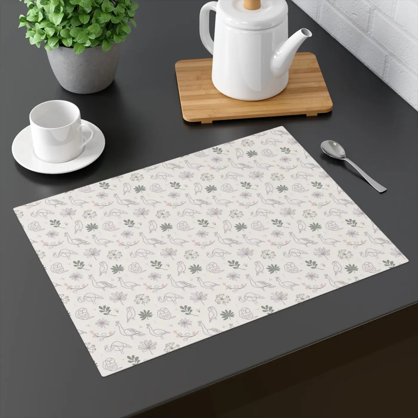 Durable Cotton Placemats - Nature and Animals Design - DipaliZ