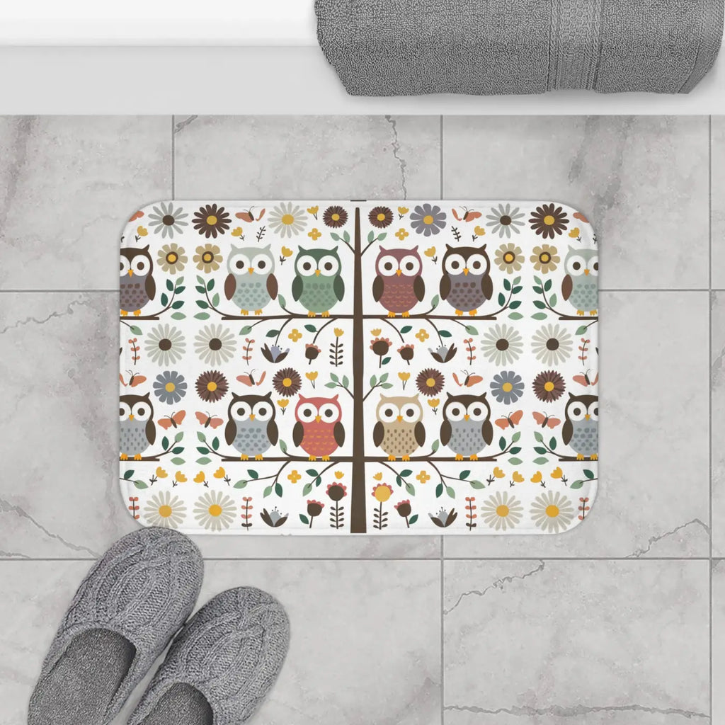 Owl Bath Mat - Hoot-tastic Cozy Design - DipaliZ