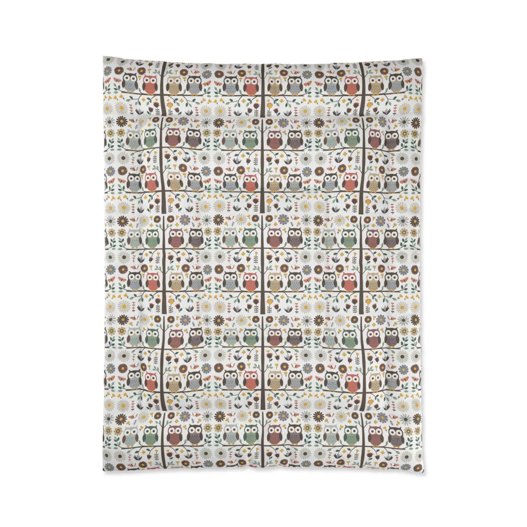 Cozy Tree Comforter - Owls Forest Design Eco-Friendly - DipaliZ