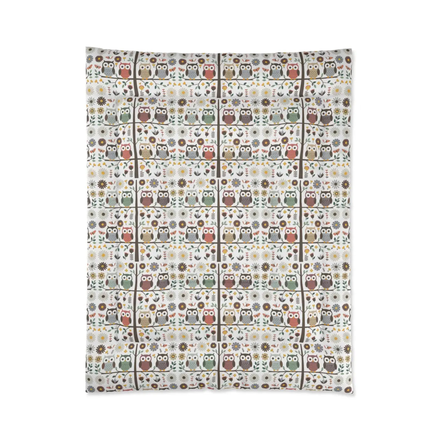 Cozy Tree Comforter - Owls Forest Design Eco-Friendly - DipaliZ